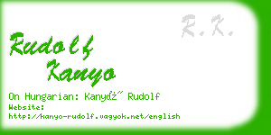 rudolf kanyo business card